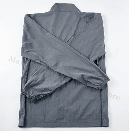 Men's Summer Skin Quick Dry Hiking Jacket Waterproof Sun UV Protection Coats Men Outdoor Sports Fishing Camping Running Jacket