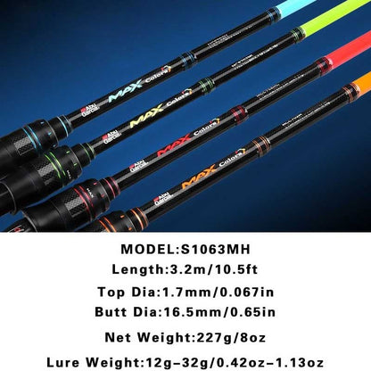 Vara de pesca Abu Garcia Rainbow original 4 cores 2 partes Vara de pesca de isca