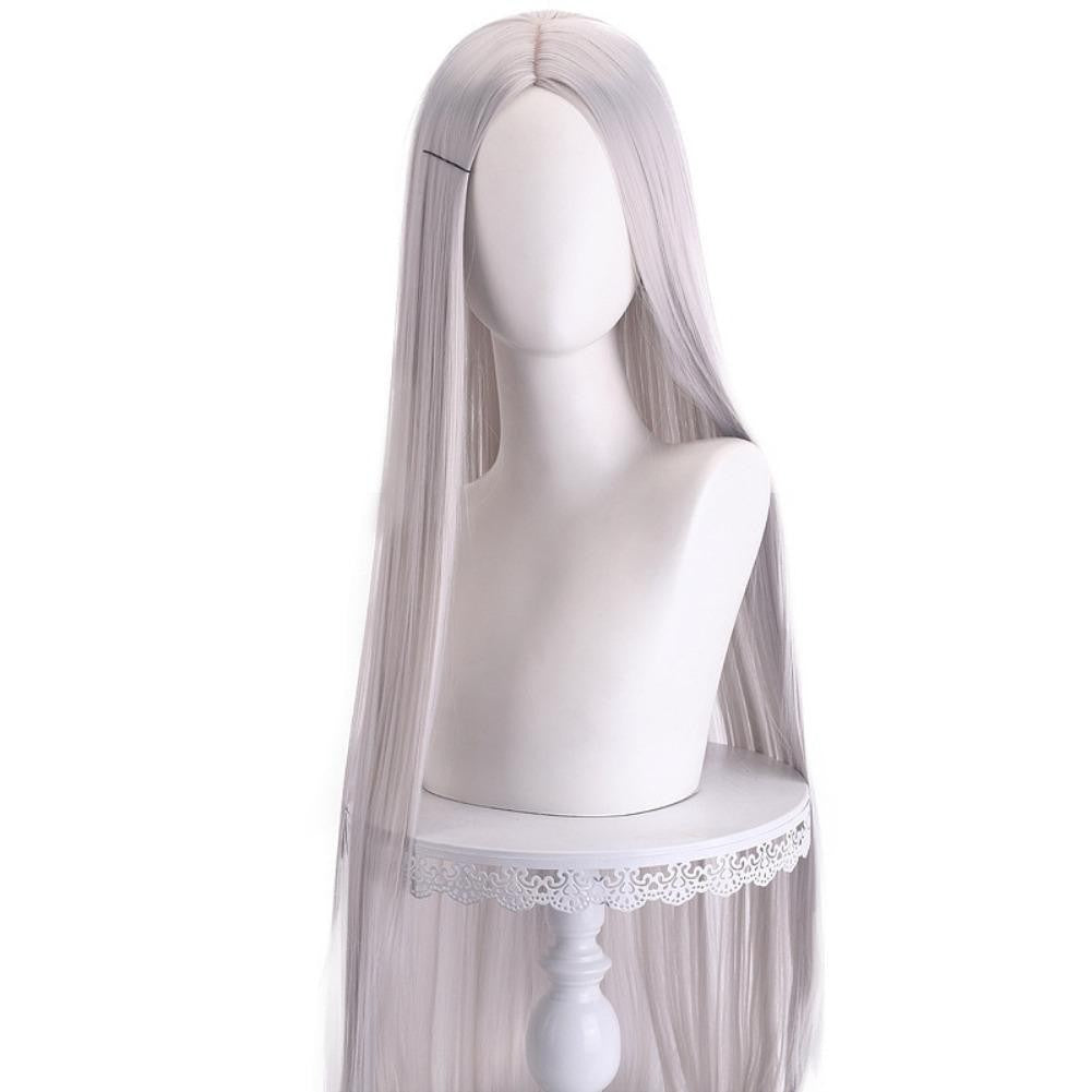 Peruca Longa Lisa 100cm Preto Uso Diário, Unissex com Repartição Central Lace Front para Halloween Cosplay Festa Temática de Anime