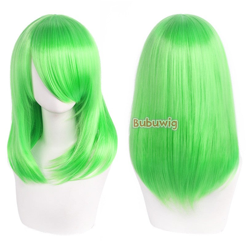 Bubuwig Synthetic Hair 30 Colors 40cm Long Straight Anime Fashion Lolita Cosplay Wigs Pure Color Blue Blonde Wig Heat Resistant