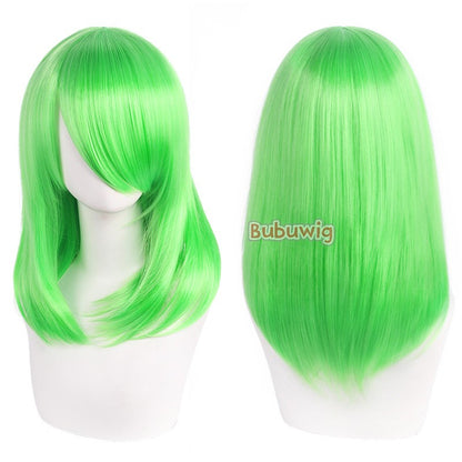 Bubuwig Synthetic Hair 30 Colors 40cm Long Straight Anime Fashion Lolita Cosplay Wigs Pure Color Blue Blonde Wig Heat Resistant