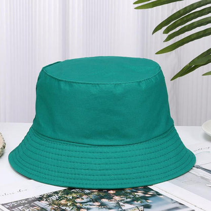 Cotton Summer Foldable Bucket Hat Unisex Women Outdoor Sunscreen Hat Pure Color Fishing Hunting Cap Men Basin Chapeau Beach Cap