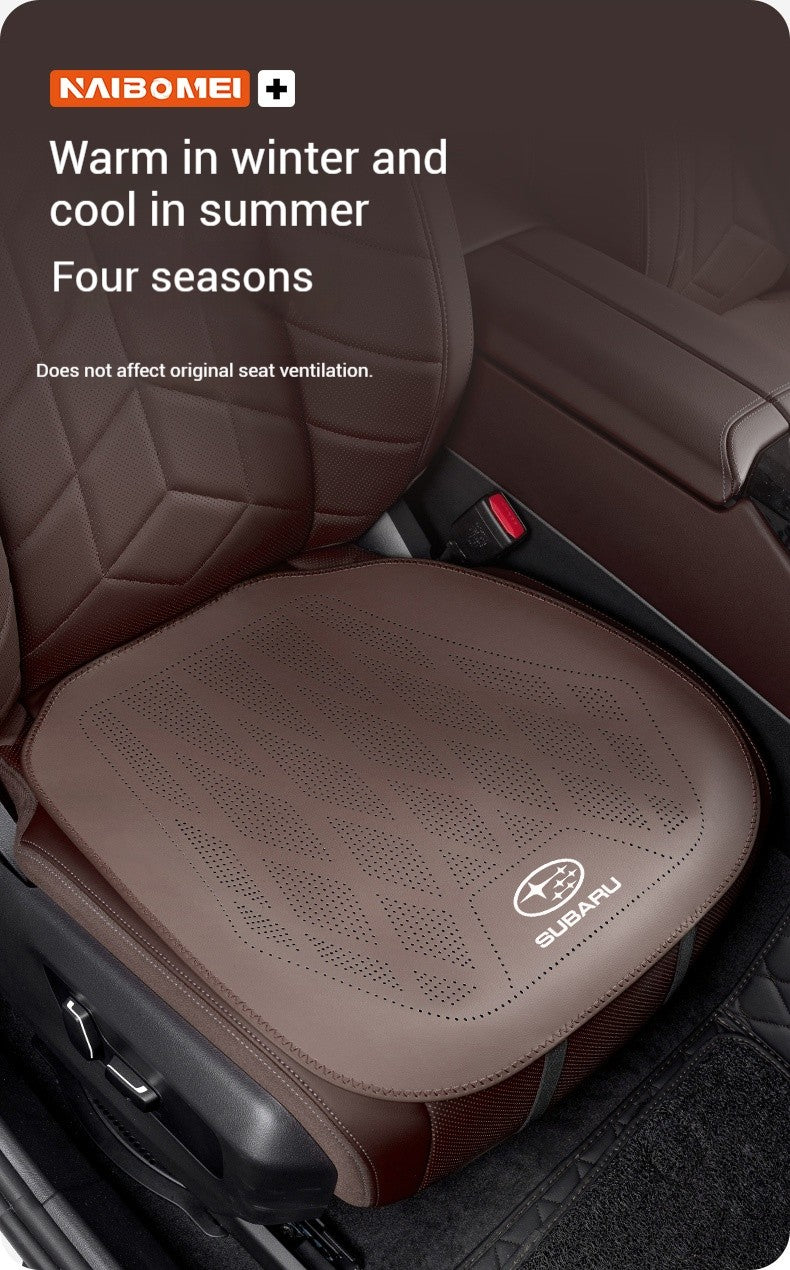 Almofada de Assento Ventilada de Couro para Carro Capa de Assento para Subaru STI Brz Wrx Xv Ascent Forester Outback Impreza Legacy Acessórios