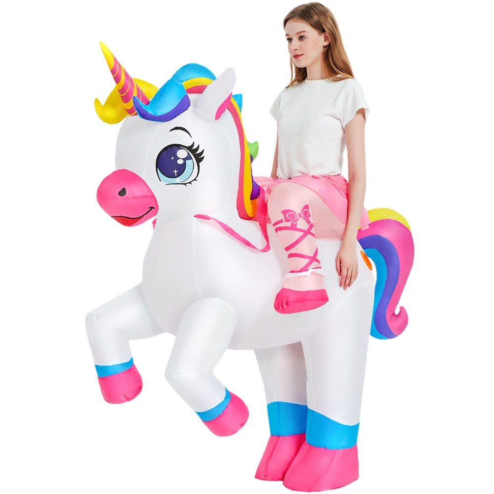 New Riding Animal Inflatable Costume Anime Suits Dress Mascot Purim Halloween Christmas Party Cosplay Costumes for Adult