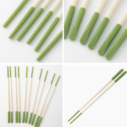5 Pares de Hashis de Silicone de Grau Alimentício, Resistentes a Altas Temperaturas, Núcleo de Aço, Resistentes a Mofo, Antiderrapantes para Casa
