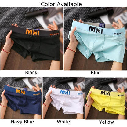 Men's Cotton Panties Breathable Words Print Boxer Shorts And Underpants Bulge Pouch Briefs Trunks Boxer Briefs Underwear Man