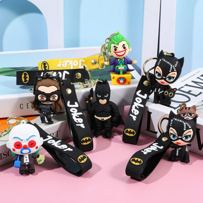 Anime Harley Quinn desenho animado Marvel Batman Coringa imagem boneca bolsa chaveiro pingente fofo Mulher Maravilha acessórios para carro chaveiro