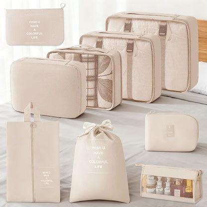 7/8/9-piece Set Travel Storage Bags,Digital Toiletries Shoes Clothes Organizer bag Suitcase Clothes Tidy Pouch,Packing Cubes Set