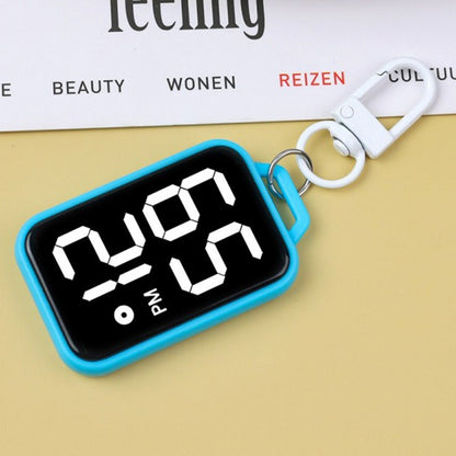 1/4/5 pcs Electronic Pocket Watch LED Keychain Nurse Pocket Watch Digital Watch for Student Backpacks Keys Pendant Timepiece