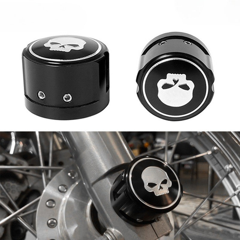 Acessórios para Moto Capa Eixo Dianteiro Caveira para Harley XL883/1200 X48 Dana Fat Boy Road King Great Glide Liga de Alumínio