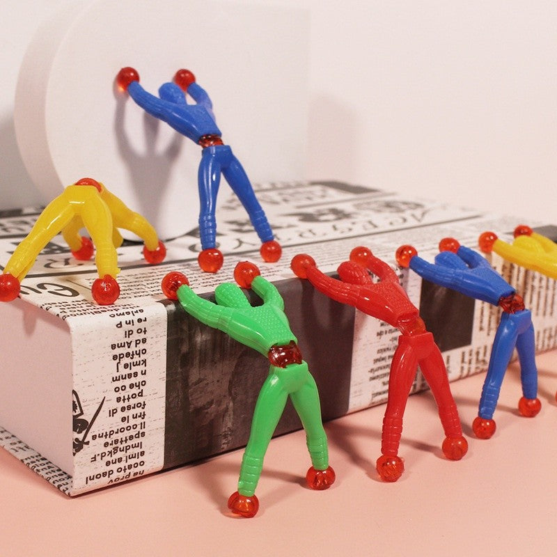 10/100Pcs Novelty Sticky Wall Climbing Climber Men Kids Boy Birthday Party Favors Supplies Pinata Fillers Treat Bag Gifts