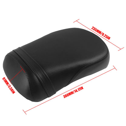 Almofada de assento de motocicleta preta, banco dianteiro e traseiro do passageiro para Suz-uki Volusia VL800 2001 2002 2003 2004 VL 400 800