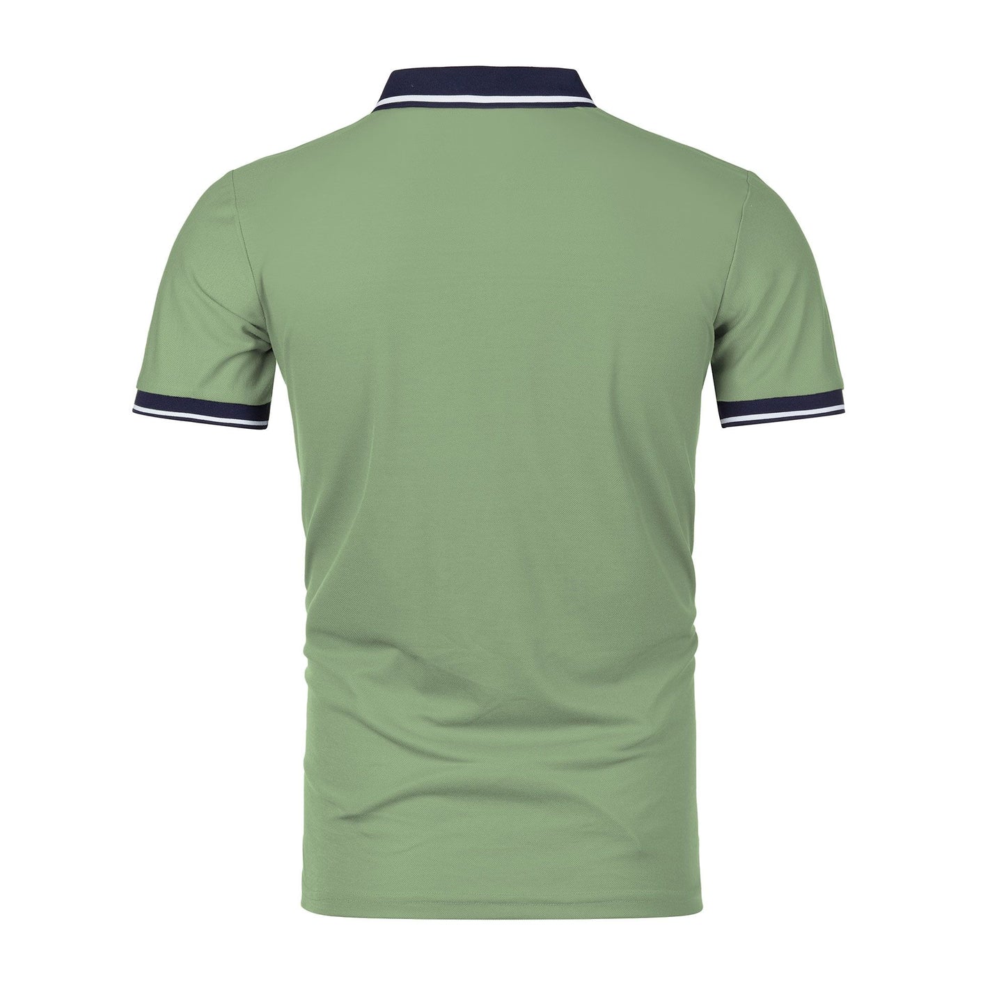 Men's new top Polo shirt T-shirt Summer men's short sleeve color lapel casual fashion white shirt T-shirt men's short sleeve