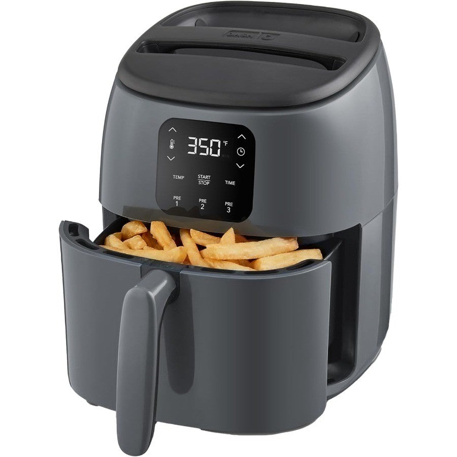 Fritadeira Elétrica de Ar TastiCrisp 2.6 Qt. Cinza Compacta para Alimentos Mais Saudáveis em Minutos Ideal para Espaços Pequenos Características
