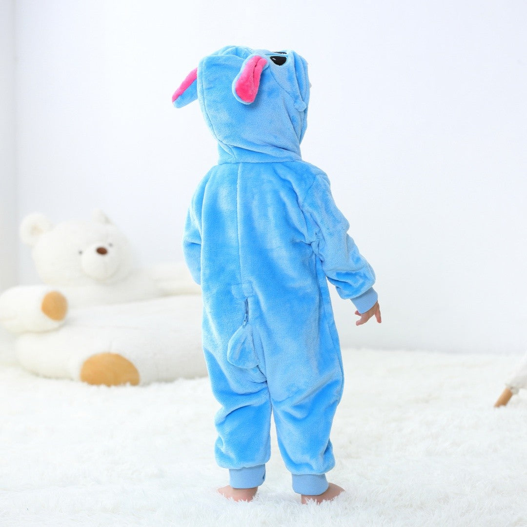 Baby Kigurumi Stitch Cartoon Romper Infant Kids Animal Onesie Jumpsuit Toddler Clothes Girls Boys Cosplay Costumes For Halloween