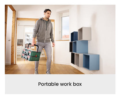 Caixa de Ferramentas Empilhável Bosch System Box Estojo de Ferramentas Multifuncional Empilhável Conjunto S e M Estojo de Transporte Sistema Caixa de Armazenamento