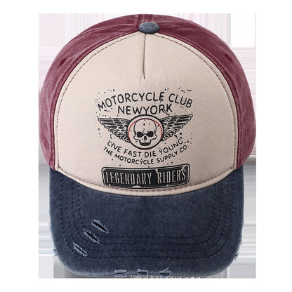 2023 New Punk Motorcycle Cap Casquette Femme Skull Print 5 Panel Baseball Hat Hip Hop New York Snapback Caps for Women Men Bones