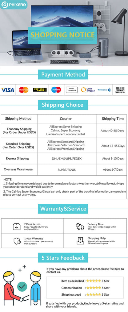 PHIXERO M.2 NVMe SATA SSD Enclosure Duplo Protocolo NVMe para Adaptador USB 10Gbps USB 3.1 Gen2 USB C Case Externo Liga de Alumínio