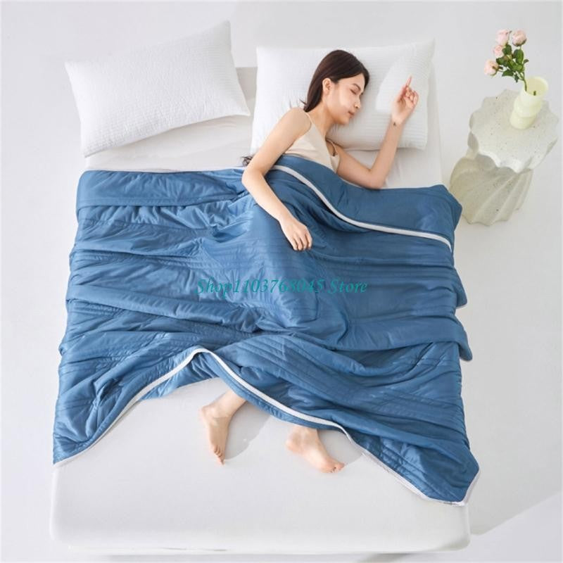 R53F Elegante Cobertor Refrescante Colcha Macia Design Compacto Para Acampamento Férias Na Praia