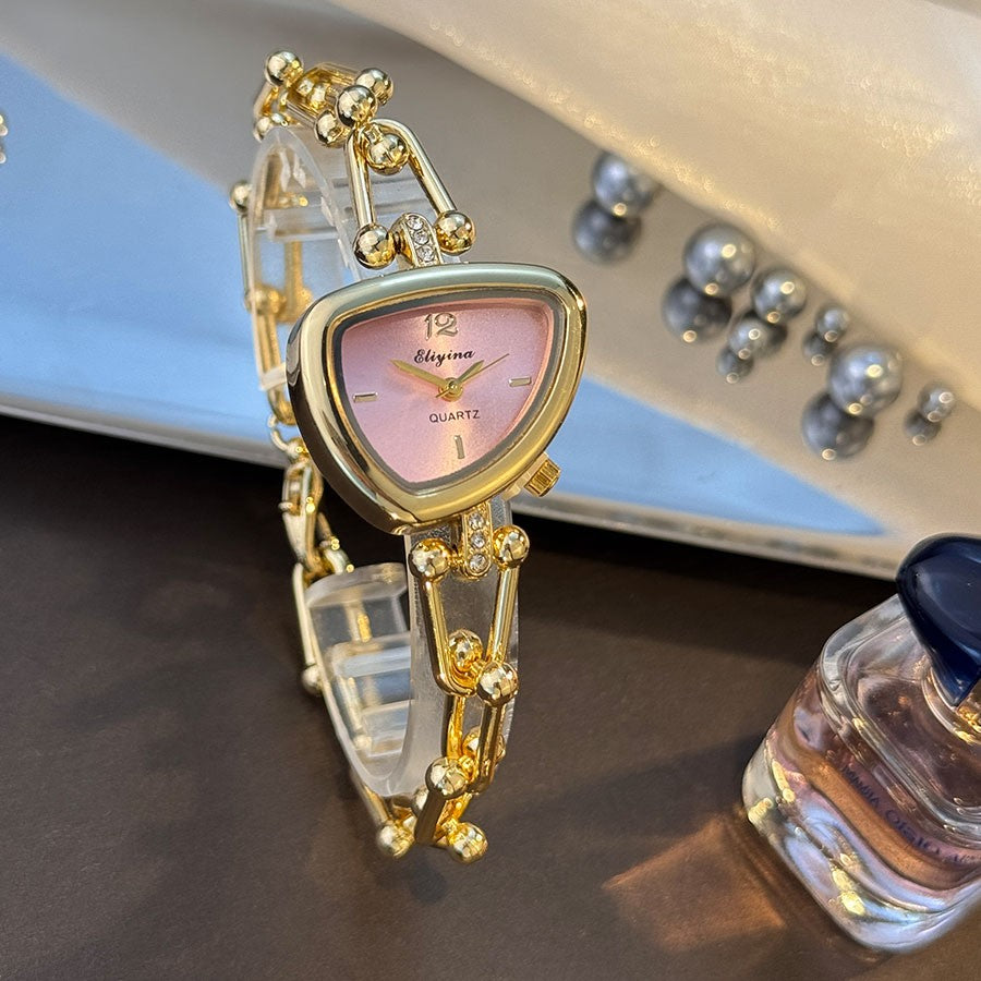 Ladies' Fashionable Trendy U-Shaped Quartz Watch with New Polygonal Alloy Case Must-Have Accessory for Trendy Outfits