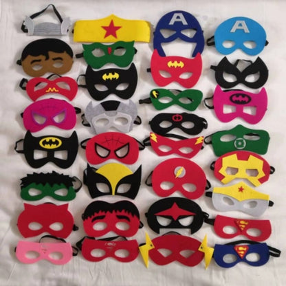 32/28/10 Pcs/Lot Superhero Mask Cosplay Christmas Halloween  Carnival Party Props  Birthday Felt  Masquerade