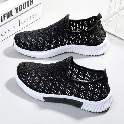 New Summer Fashion Women Shoes Mesh Sports Shoes Breathable Flats Soft Sole Casual Sneakers