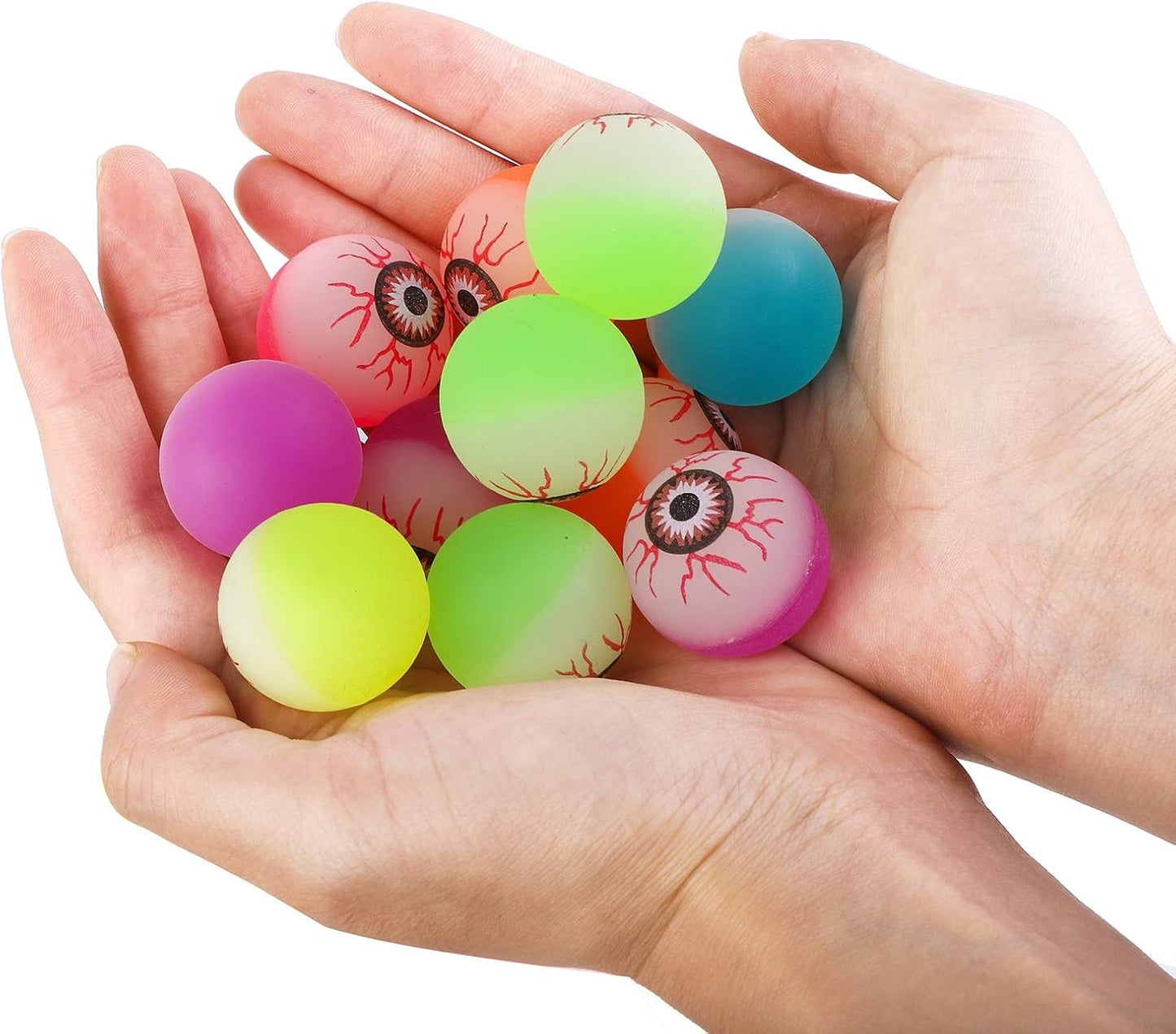 10 Pieces Halloween Bouncing Balls Glow in The Dark Bouncing Eyeballs Halloween Theme Eyeballs for Halloween Favor Supplies