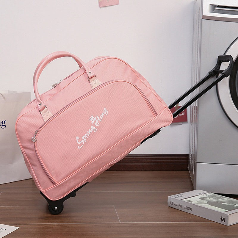 Large Capacity Trolley Bag Portable Waterproof Travel Suitcase Wheeled Bags Unisex Luggage With Wheels Oxford Carry-On Bags