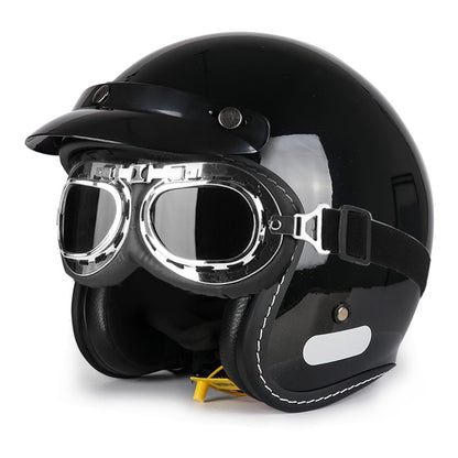 Capacete de motocicleta retrô clássico com certificação DOT, capacete aberto 3/4, segurança masculina e feminina, capacete universal para scooter elétrica