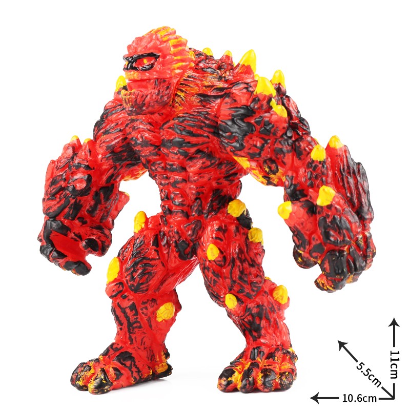 Oenux Simulação Dinossauro Dragão Tartarugas Touro de Fogo Orangotango Golem de Magma Modelo Animal Figuras de Ação Coleção de PVC Brinquedo Infantil Presente