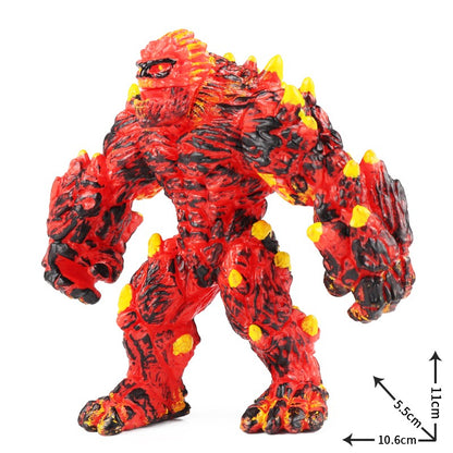 Oenux Simulação Dinossauro Dragão Tartarugas Touro de Fogo Orangotango Golem de Magma Modelo Animal Figuras de Ação Coleção de PVC Brinquedo Infantil Presente