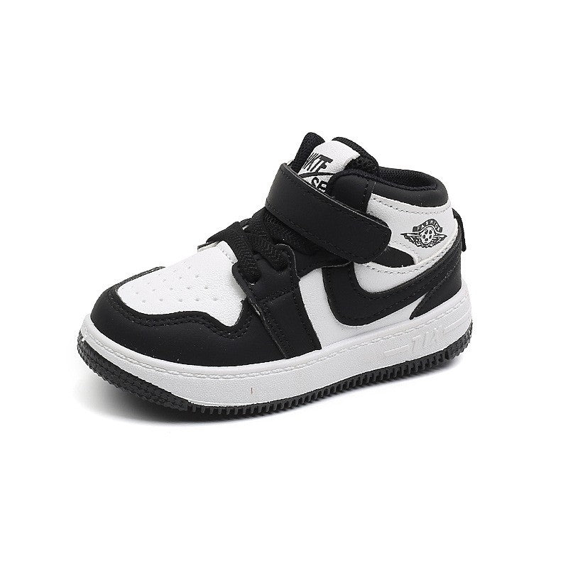 Fashion Kids Sneakers Spring Autumn High Top Breathable Casual Shoes Girls Non-slip Board Shoes Boys Outdoors Basketball Shoes