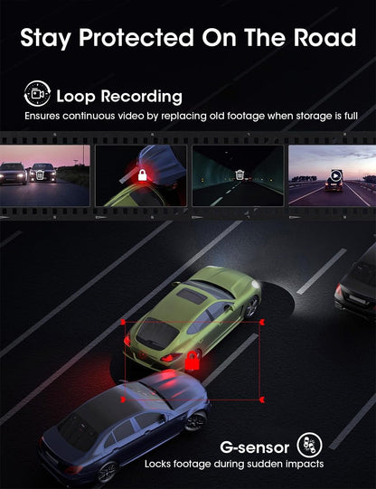 Develuck NEW 11.26 inch 4K DVR Wireless CarPlay and Android Auto Portable Dash Cam Car Screen Video Recorder 5G WIFI Navigation