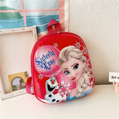 Nova Mochila Infantil Disney Bolsa Casca Dura Elsa Mochila Escolar Para Meninas Grande Capacidade Volta às Aulas