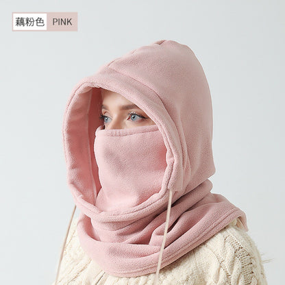 3PCS Unisex Winter Balaclava Knit Hood Windproof Drawstring Motorcycle Riding Warm Cap Headgear for Cold Weather