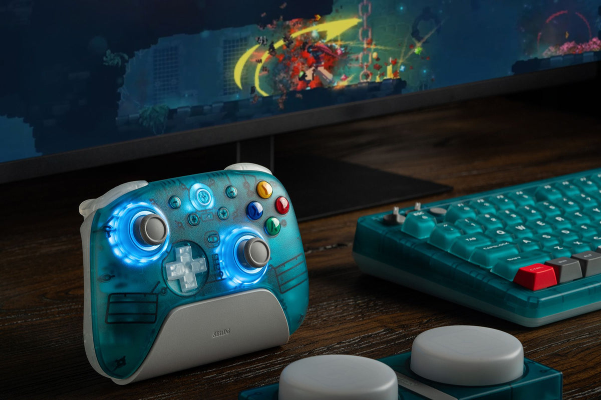8BitDo Ultimate 2 Wireless Game Controller for Windows 10/11 2.4G Gamepad TMR Joystick with Charging Dock for Android PC Steam