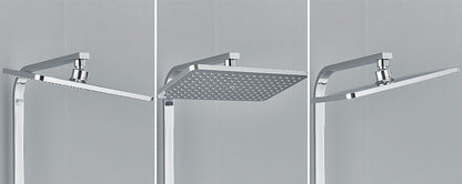 Black Digital Display Thermostatic Shower Faucet Bathroom Thermostatic 4 ways Rainfall Shower Mixer Tap,Shelf and Bidet Faucets