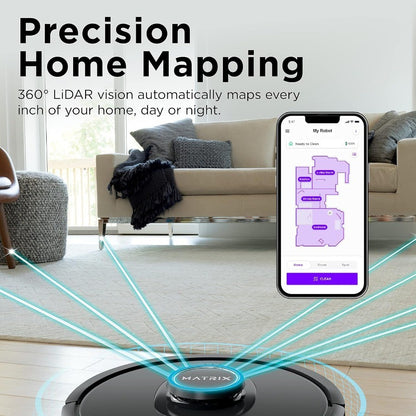 RRV2310 Matrix Robô Aspirador para Carpetes e Pisos Duros com Escova Autolimpante e Mapeamento de Precisão Certificado Recondicionado Adva