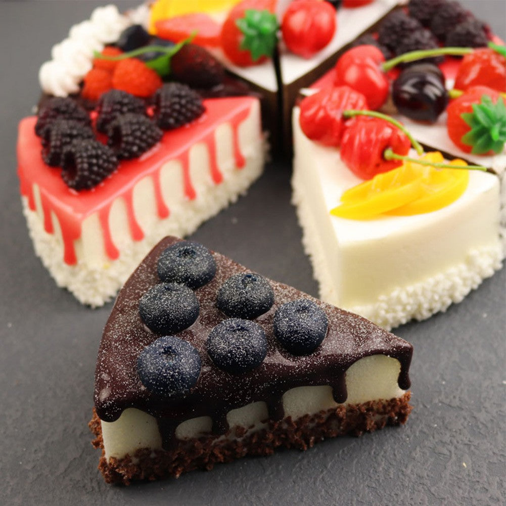Artificial Fruit Cakes Simulation Cake Photography Props Dessert Shop Ornaments Home Kitchen Decoration Kids Toys