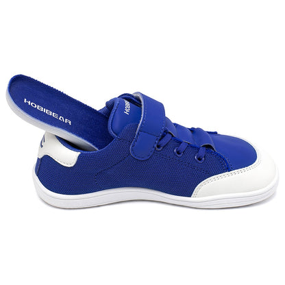 HOBIBEAR Kids Wide Toe Barefoot Shoes Boys Girls  Minimalist Sneakers Lightweight Hook Loop Mesh Artificial Leather Shoes