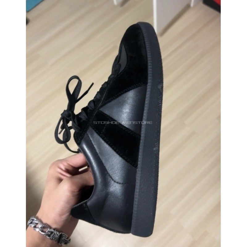 Men's Casual Sports Shoes 2025 Autumn New Niche Black Agan Suede Leather Easy-Matching Simple Board Shoes Fashion Training Shoes