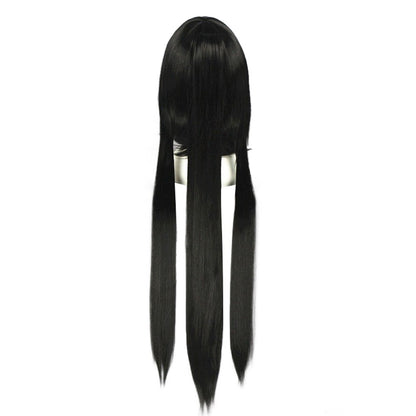 HAIRJOY Perucas sintéticas de cosplay de cabelo longo rabo de cavalo preto roxo vermelho cinza de fibra de alta temperatura