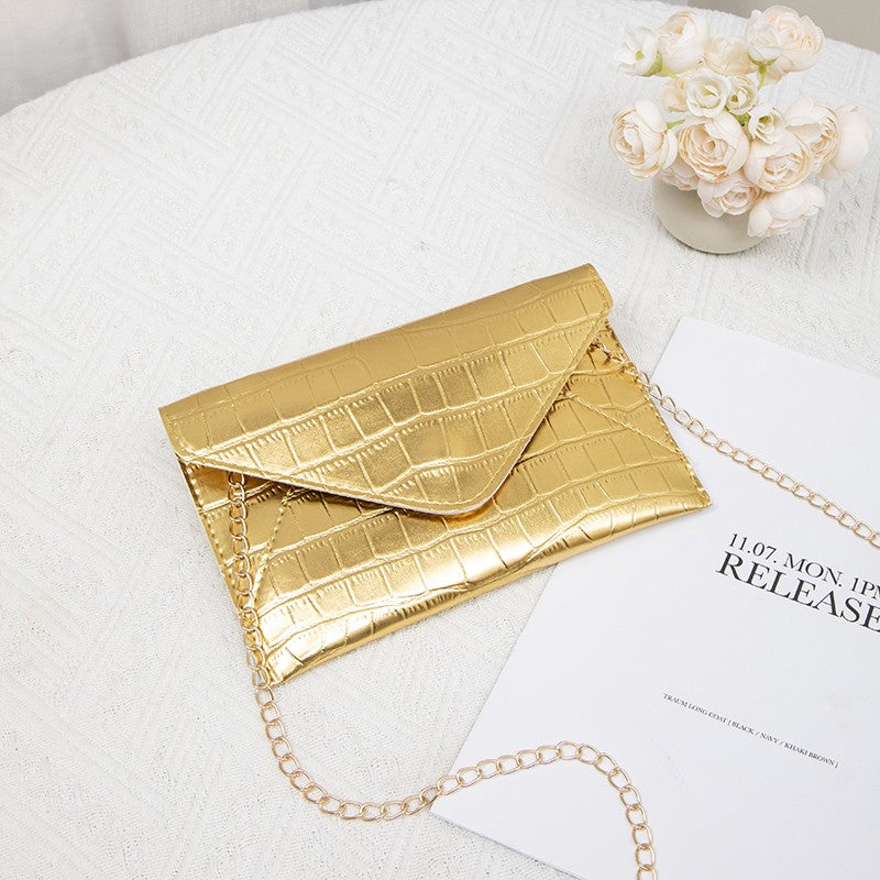 Gold Silver Evening Bag Women Elegant Fashion Banquet Clutch Chain Shoulder Bags Luxury Purse Female Wedding Party Bags Wallet