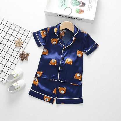 New Summer Baby Boys Clothes Suit Children Girls Sleepwear Shirt Shorts 2Pcs/Sets Kids Pajamas Toddler Costume Infant Tracksuits