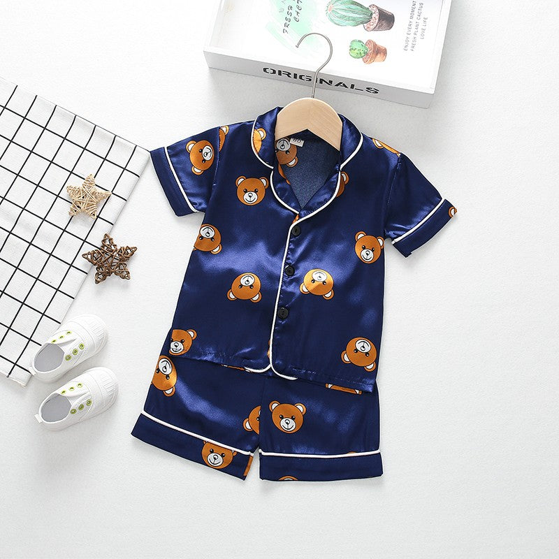 New Summer Baby Boys Clothes Suit Children Girls Sleepwear Shirt Shorts 2Pcs/Sets Kids Pajamas Toddler Costume Infant Tracksuits