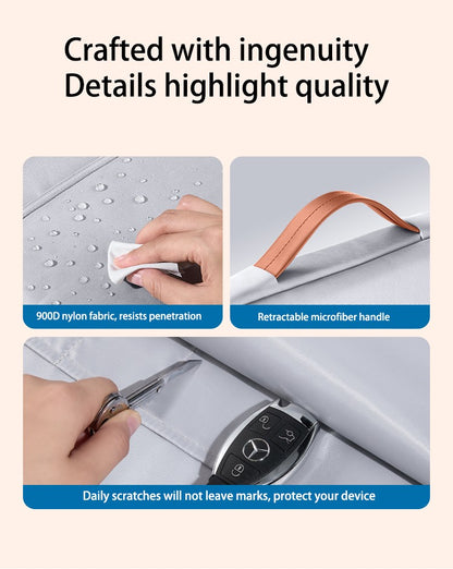 Dormin Shockproof Crossbody Laptop Bag w/Adjustable Strap & Handle for MacBookAir13/MateBook14/Xiaoxin16Pro/Apple/Huawei/Lenovo