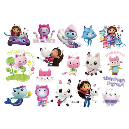 Gabby Dollhouse Child Tattoo Sticker Anime Cartoons Tattoo Stickers Temporary Tattoos Waterproof The Tattoo Art Tatoo Cosplay