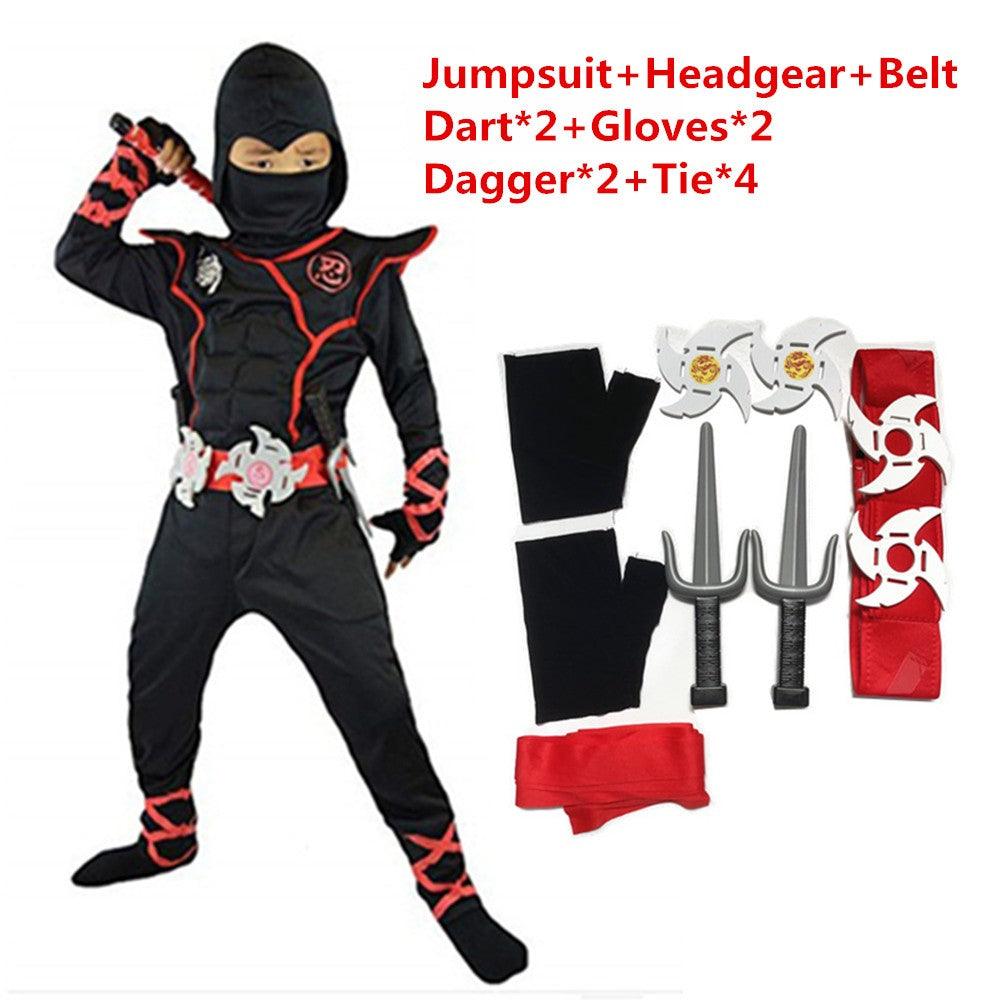 Kids Costume Ninja Cosplay Boys Birthday Party Fancy Dress Children Carnival Suit Clothing