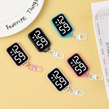 1/4/5 pcs Electronic Pocket Watch LED Keychain Nurse Pocket Watch Digital Watch for Student Backpacks Keys Pendant Timepiece