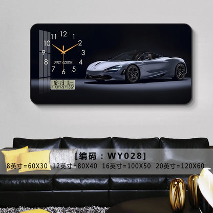 Car Clock Living Room Creative E-sports Room Silent Clock Auto Repair Beauty Shop Personality Art Decorative Painting Wall Clock